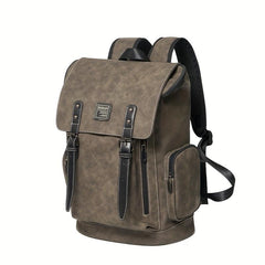 Men's High PU Backpack Computer Backpack Large Capacity Travel Backpack