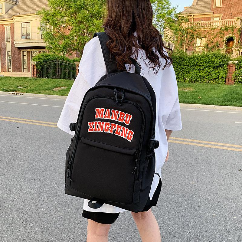 Student College Canvas Letter Backpack