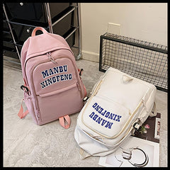 Student College Canvas Letter Backpack