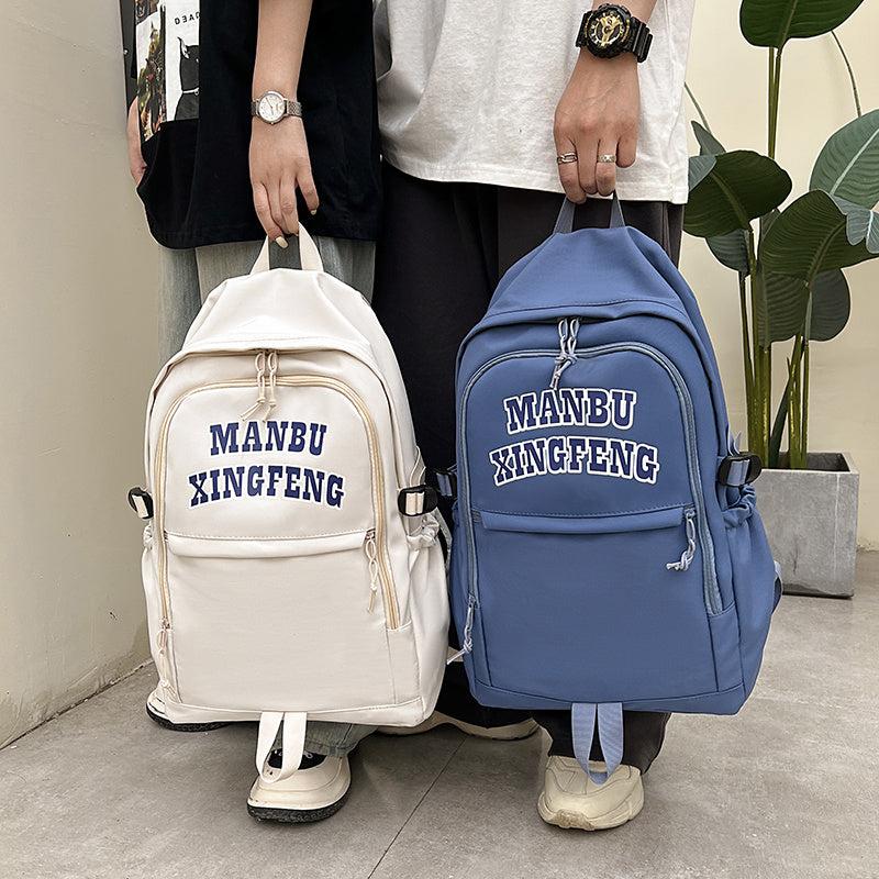 Student College Canvas Letter Backpack