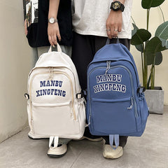 Student College Canvas Letter Backpack