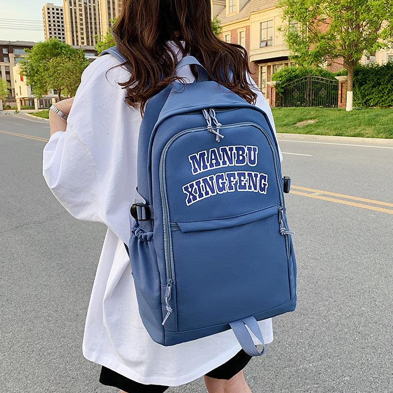 Student College Canvas Letter Backpack