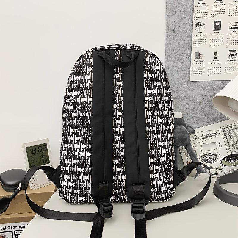 Unisex Large Capacity Letter Backpack