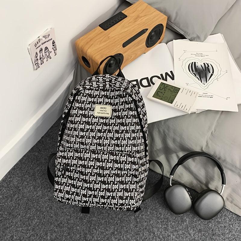 Unisex Large Capacity Letter Backpack