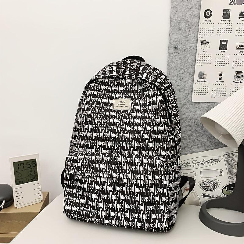 Unisex Large Capacity Letter Backpack