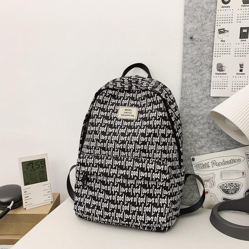 Unisex Large Capacity Letter Backpack
