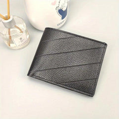 Men's PU Leather Zipper Short Wallet Card Holder Gift For Men