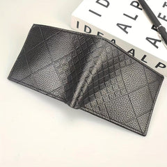 Men's PU Leather Zipper Short Wallet Card Holder Gift For Men