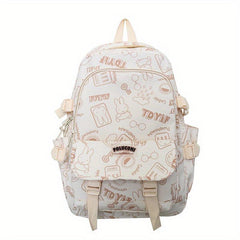 Casual Cartoon Printing Backpack Large Capacity School Bag