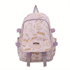Casual Cartoon Printing Backpack Large Capacity School Bag