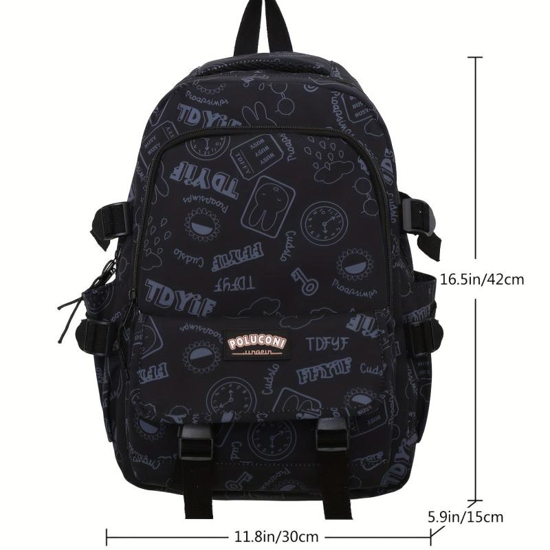 Casual Cartoon Printing Backpack Large Capacity School Bag