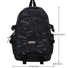 Casual Cartoon Printing Backpack Large Capacity School Bag