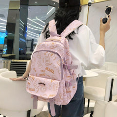 Casual Cartoon Printing Backpack Large Capacity School Bag