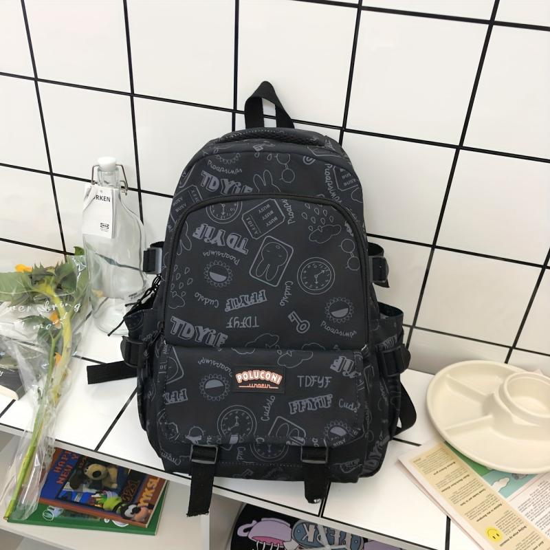 Casual Cartoon Printing Backpack Large Capacity School Bag