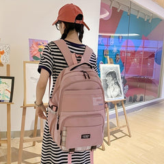 Plaid Large Capacity Student Backpack High School College Travel Backpack