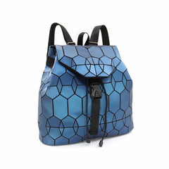 Geometric Pattern Matte Drawstring Backpack Large Capacity Travel Bag
