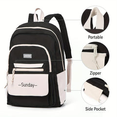 Fashionable Preppy Backpack with Large Capacity