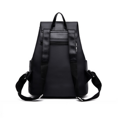 Black Double Shoulder Backpack Women's Student Commuter Bag for School Office