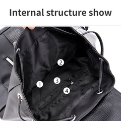 Black Double Shoulder Backpack Women's Student Commuter Bag for School Office
