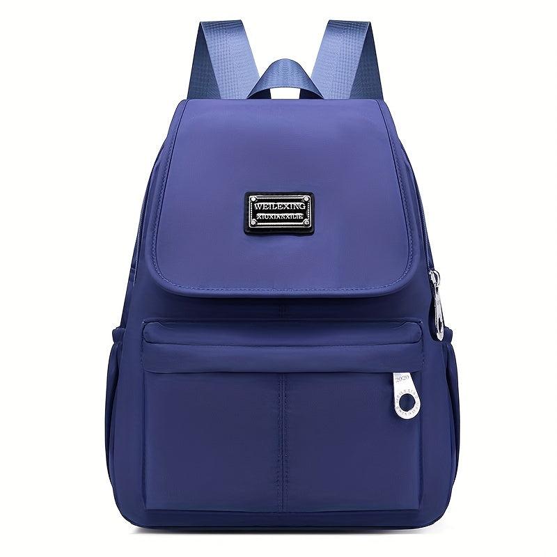 Solid Backpack Casual Versatile Student Travel Backpack