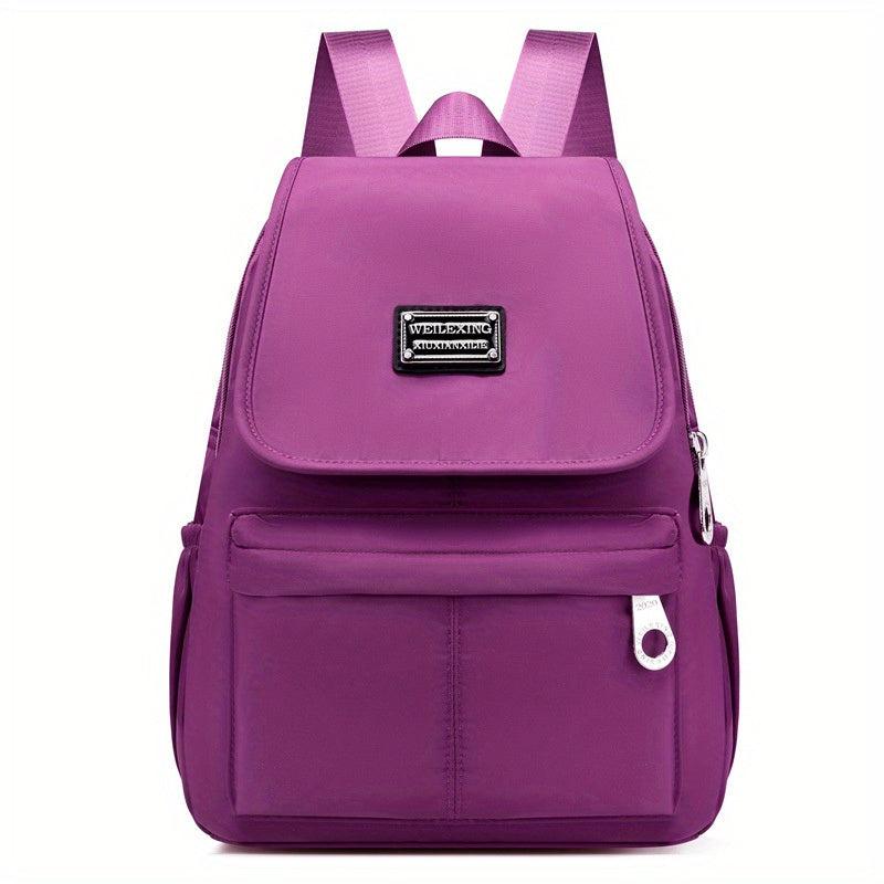 Solid Backpack Casual Versatile Student Travel Backpack