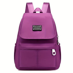 Solid Backpack Casual Versatile Student Travel Backpack