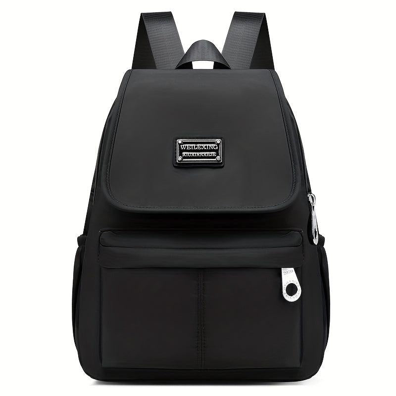Solid Backpack Casual Versatile Student Travel Backpack