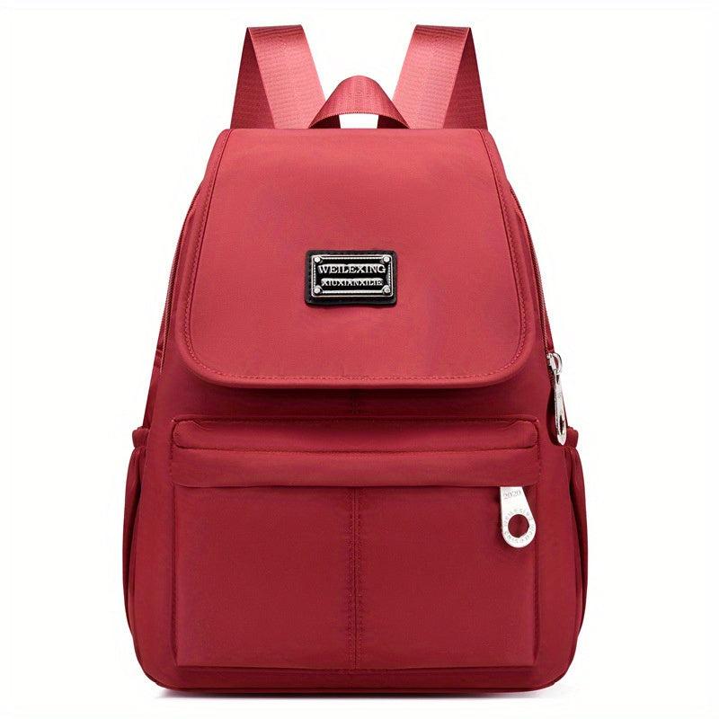 Solid Backpack Casual Versatile Student Travel Backpack