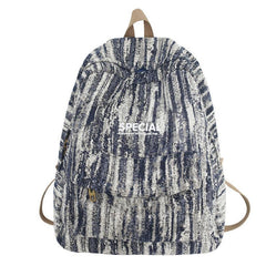 Striped Double Shoulder Backpack