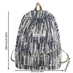 Striped Double Shoulder Backpack