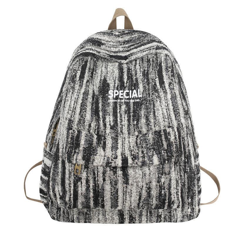 Striped Double Shoulder Backpack