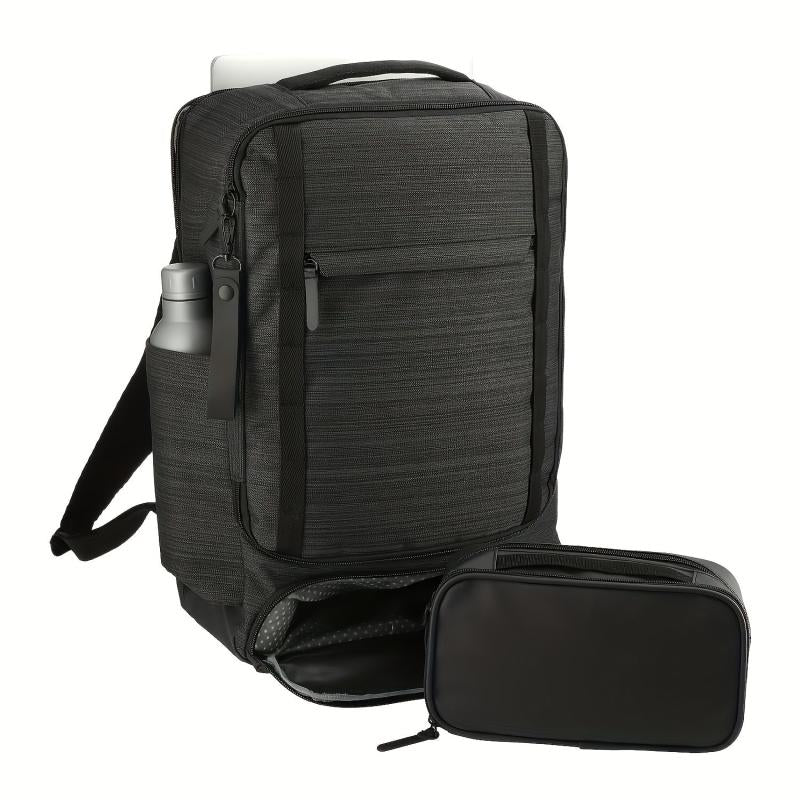 2-in-1 Travel Laptop Backpack & Wash Bag Set for Business