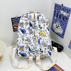 Graffiti Schoolbag Women Large Capacity Double Shoulder Bag Backpack