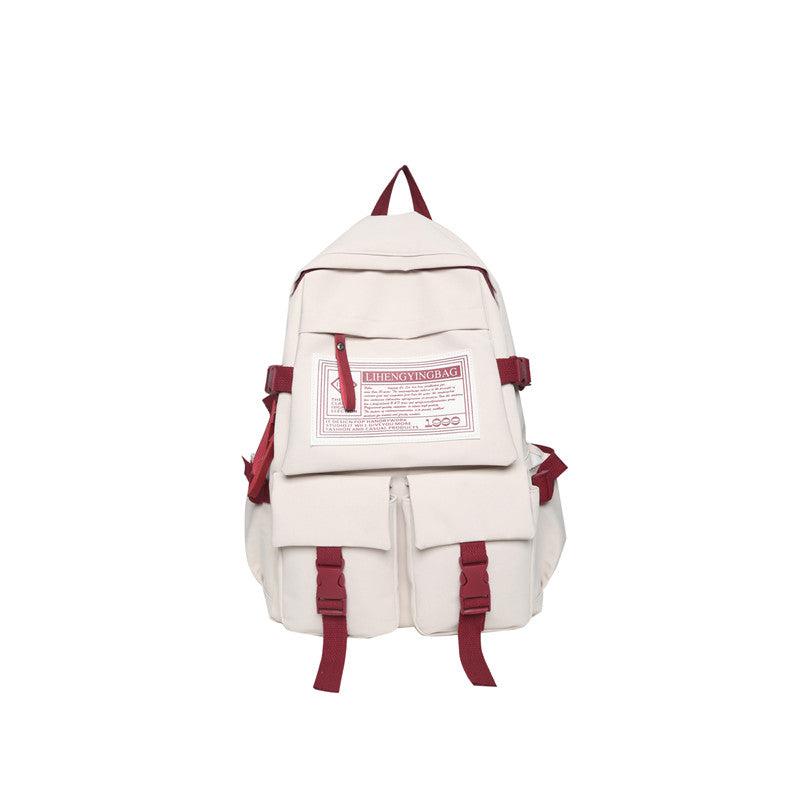 Casual Men's Backpack Zipper Bag With Side Pocket For School Student
