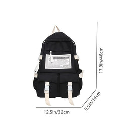Casual Men's Backpack Zipper Bag With Side Pocket For School Student