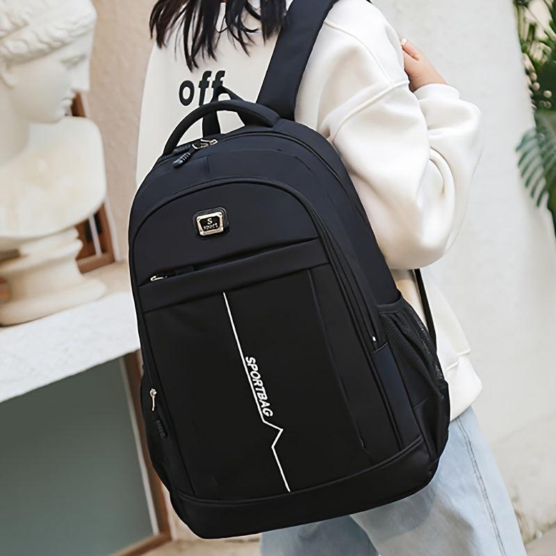 Solid Backpack Large Capacity Travel Bag