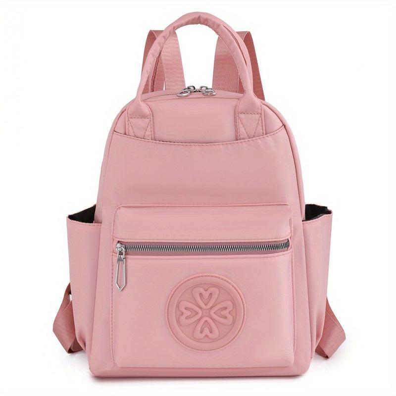 Solid Embossed Casual Travel Backpack for Commuting