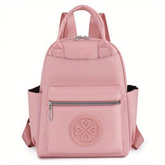 Solid Embossed Casual Travel Backpack for Commuting