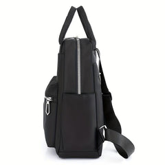 Solid Embossed Casual Travel Backpack for Commuting