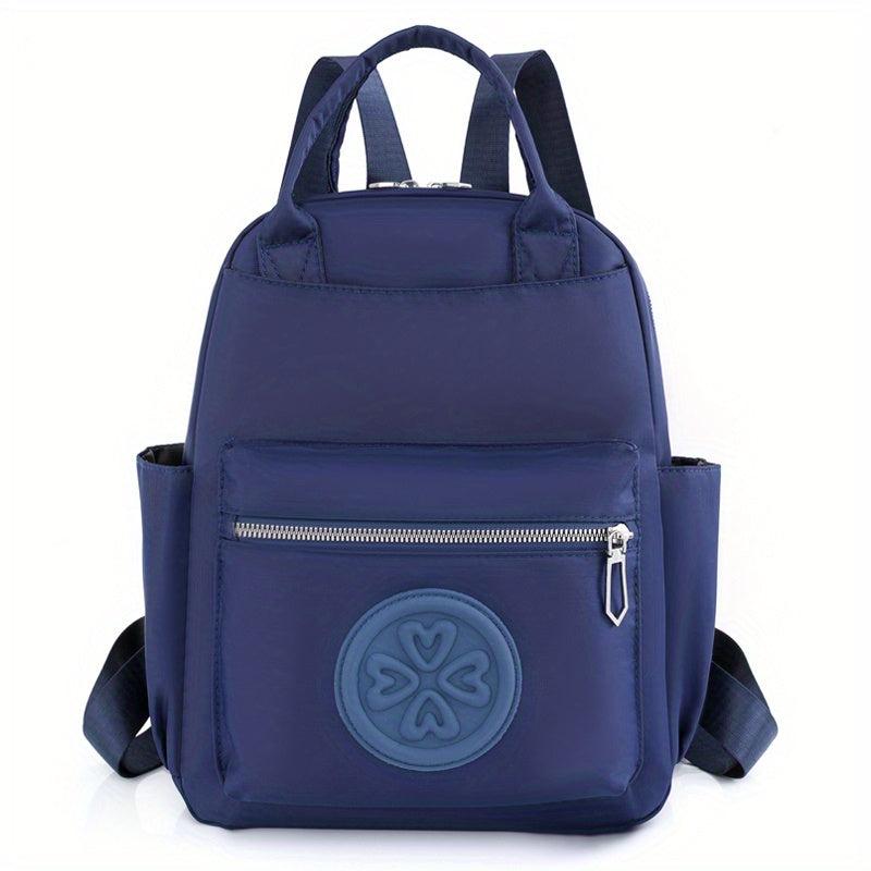 Solid Embossed Casual Travel Backpack for Commuting