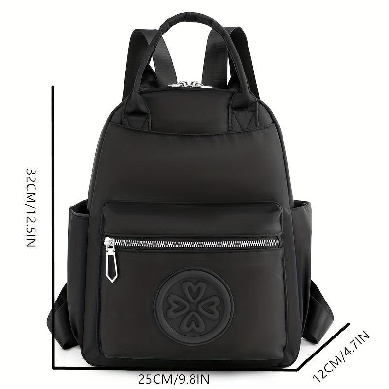 Solid Embossed Casual Travel Backpack for Commuting