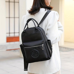 Solid Embossed Casual Travel Backpack for Commuting