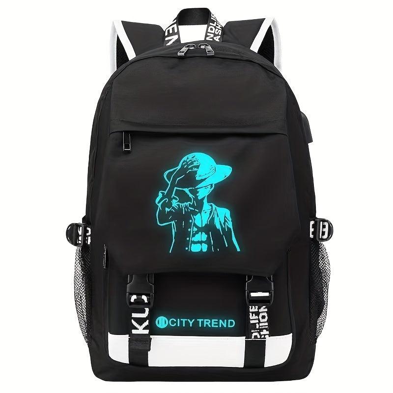Casual Luminous Backpack Large Capacity Oxford Cloth Backpack