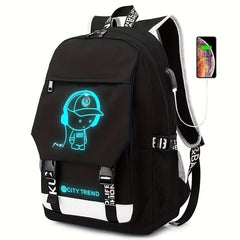 Casual Luminous Backpack Large Capacity Oxford Cloth Backpack