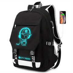 Casual Luminous Backpack Large Capacity Oxford Cloth Backpack
