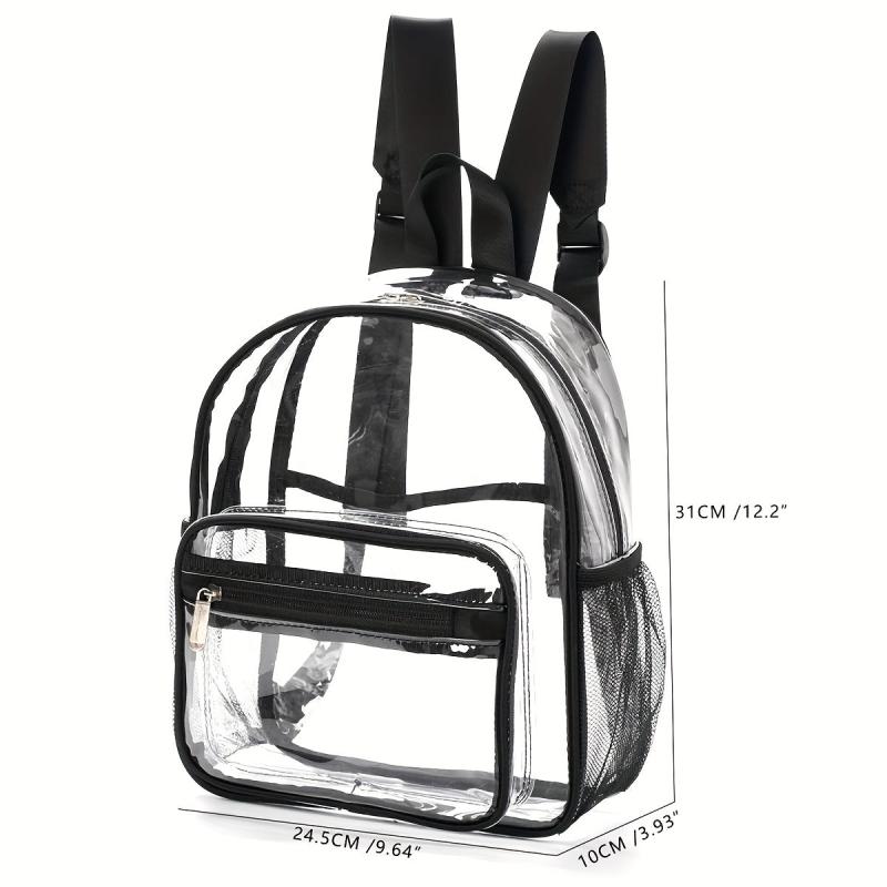 PVC Waterproof Transparent Backpack Beach Bag Jelly Bag Casual School Backpack