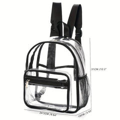 PVC Waterproof Transparent Backpack Beach Bag Jelly Bag Casual School Backpack