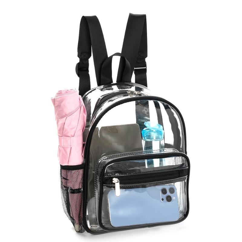 PVC Waterproof Transparent Backpack Beach Bag Jelly Bag Casual School Backpack