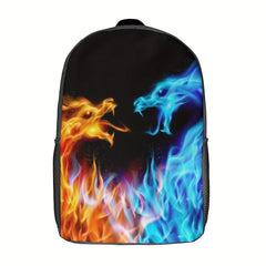 Guitar Fire Notes Pattern School Bag Men Kids Girls Women Backpack 3D Printing