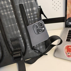 Solid Backpack Men's Large Capacity Travel Backpack